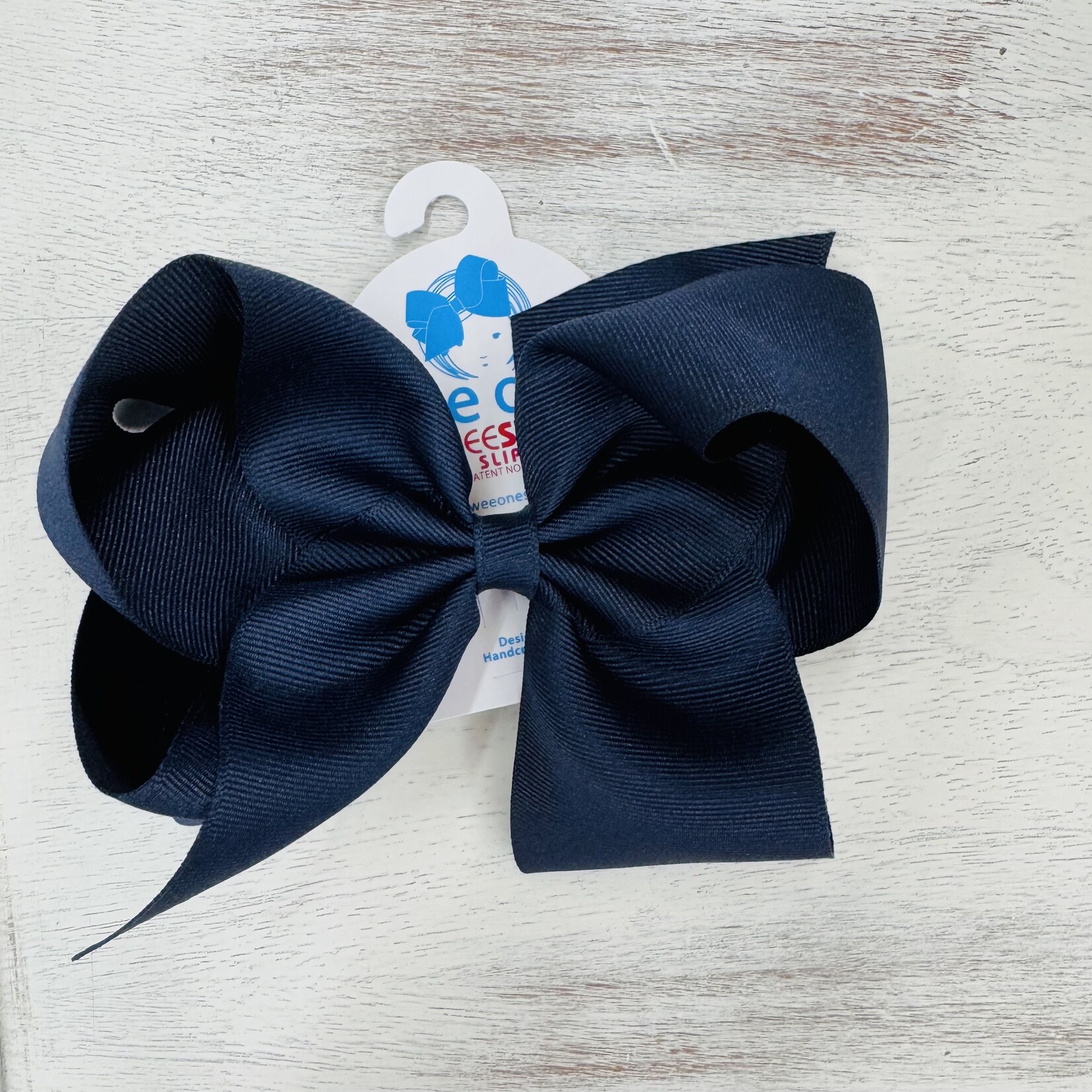 Wee Ones King Grosgrain Bow - Navy