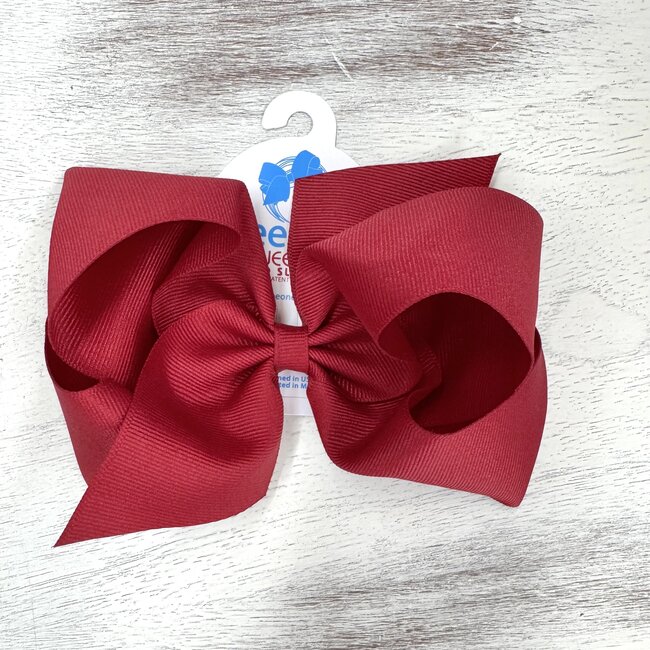Wee Ones King Grosgrain Bow - Cranberry