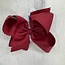 Wee Ones King Grosgrain Scalloped Edge Bow - Cranberry