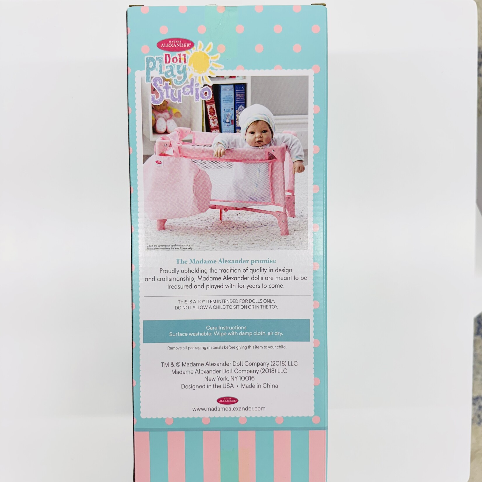 Madame Alexander Pretend Play Pack & Play with Storage Bag