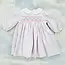 Petit Ami Fully Smocked Dress with Peter Pan Collar - Pink