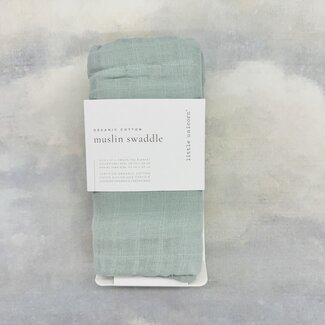 Little Unicorn Organic Cotton Muslin Swaddle Blanket - White Sage