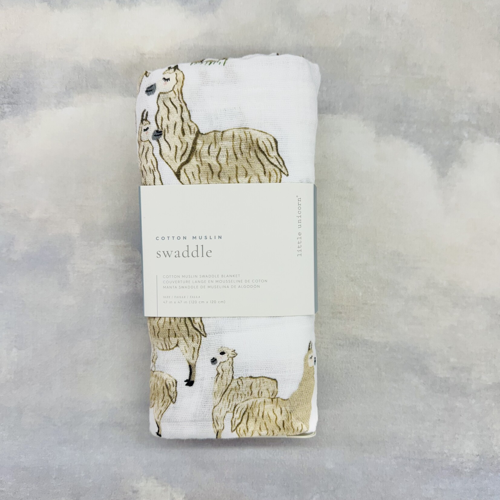 Little Unicorn Cotton Muslin Swaddle Blanket - Llama Llama