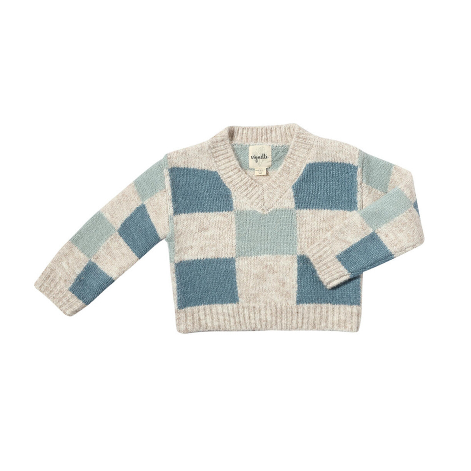 Vignette Jackie Sweater - Blue Checker