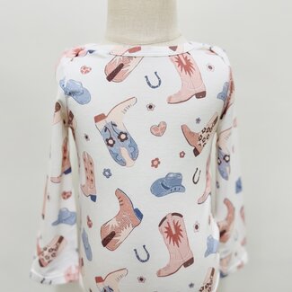 Angel Dear Cowboy Boots Pink - Bodysuit
