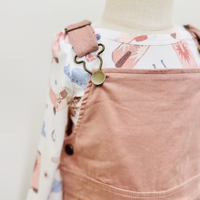 Angel Dear Cord Misty Rose | Classic Overall (12-18M)