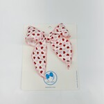 Wee Ones Medium Microfiber Heart Printed Bowtie with Twisted Wrap & Whimsy Tails