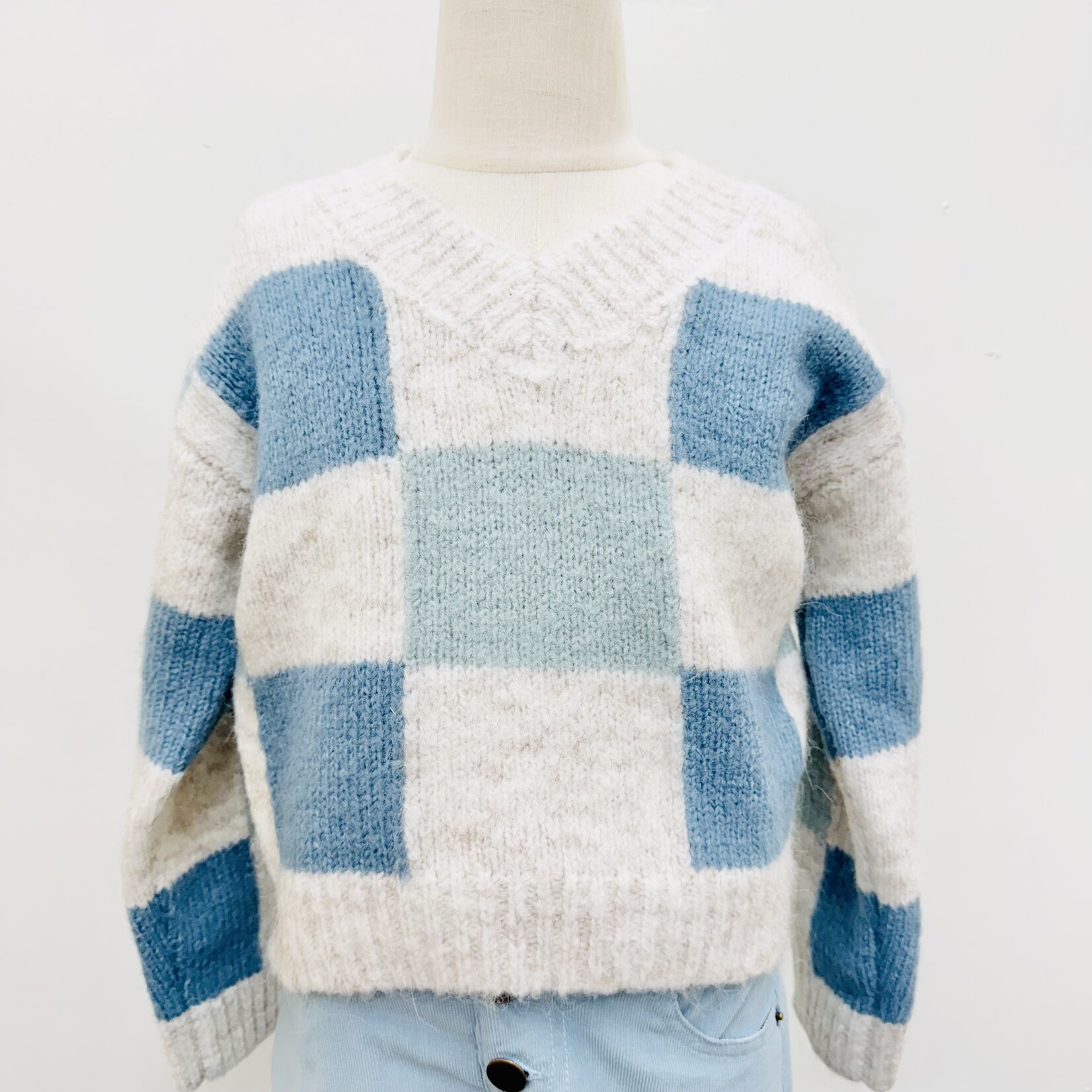 Vignette Jackie Sweater - Blue Checker