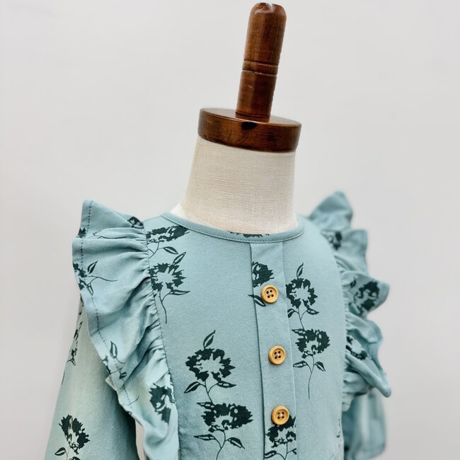 Vignette Alaya Romper- Teal Dandelion