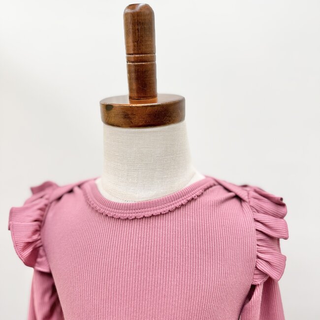 Vignette Francie Onesie - Pink Carnation