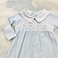 Magnolia Baby Emily & Ethan Smocked Collared Footie - Light Blue