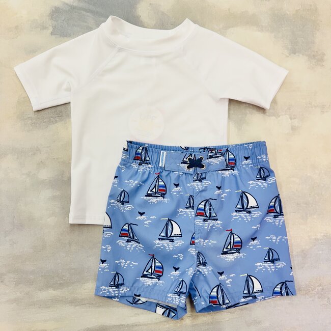 RuggedButts Short Sleeve Rash Guard - White