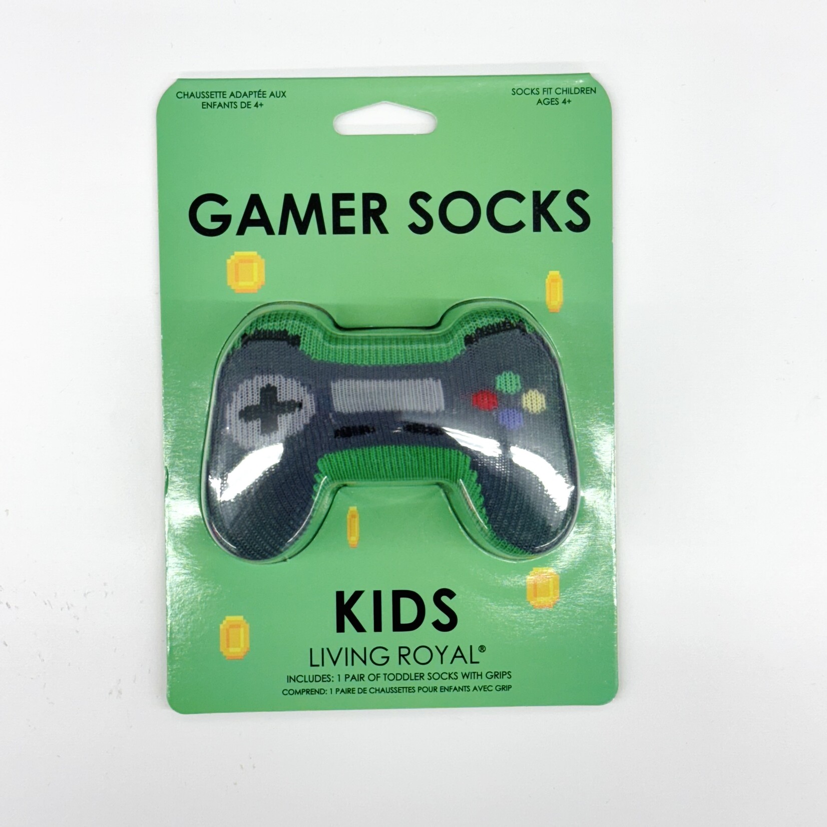 3D Packaged Crew Socks - Kids Game Controller