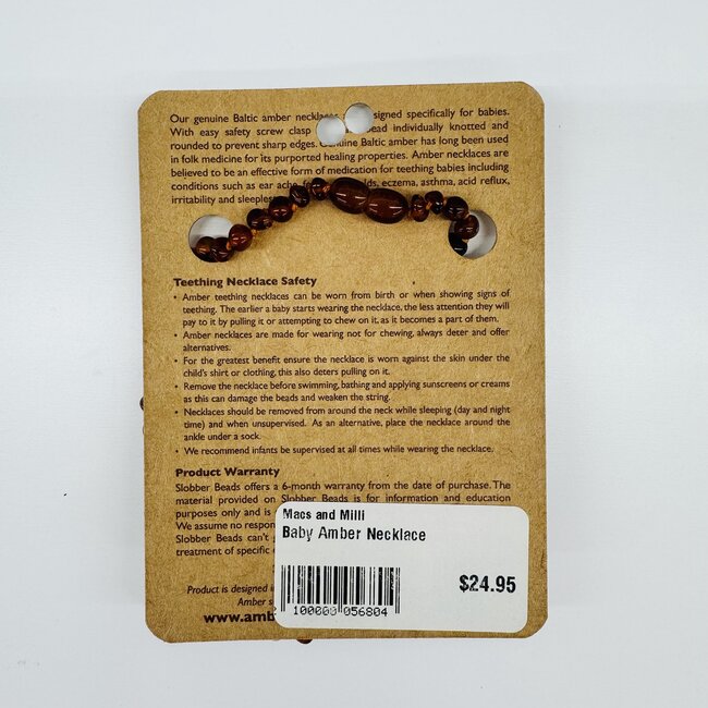 Slobber Beads Baby Amber Necklace