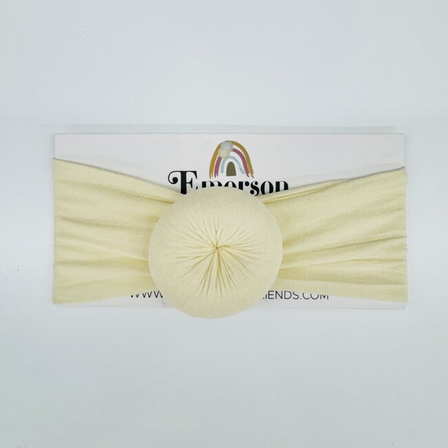 Emerson and Friends Cream Nylon Donut Headband