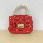 Jelly Purse with Gold Chain - Red