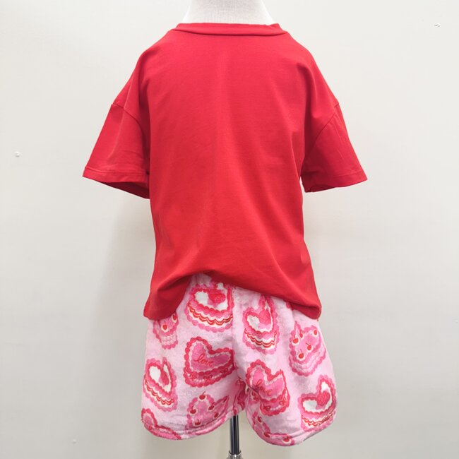 Azarhia Boxy Tee in Solid Red