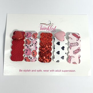Heart Valentine Snap Clip (Set of 5)