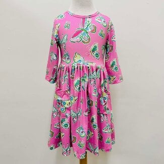 Mila & Rose Butterfly Garden Pocket Twirl Dress | Size 9/10