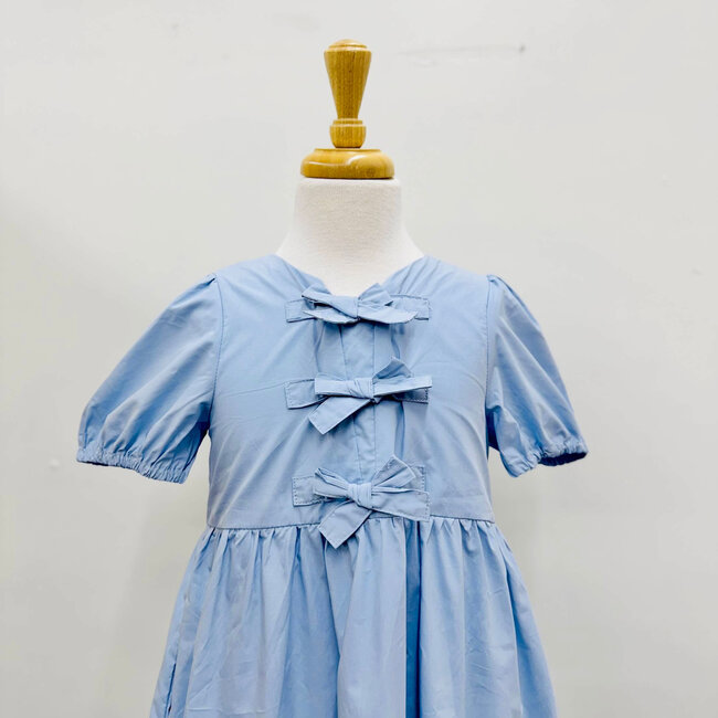 Hayden Girls Girls Ribbon Detailed Puff Sleeve Dress