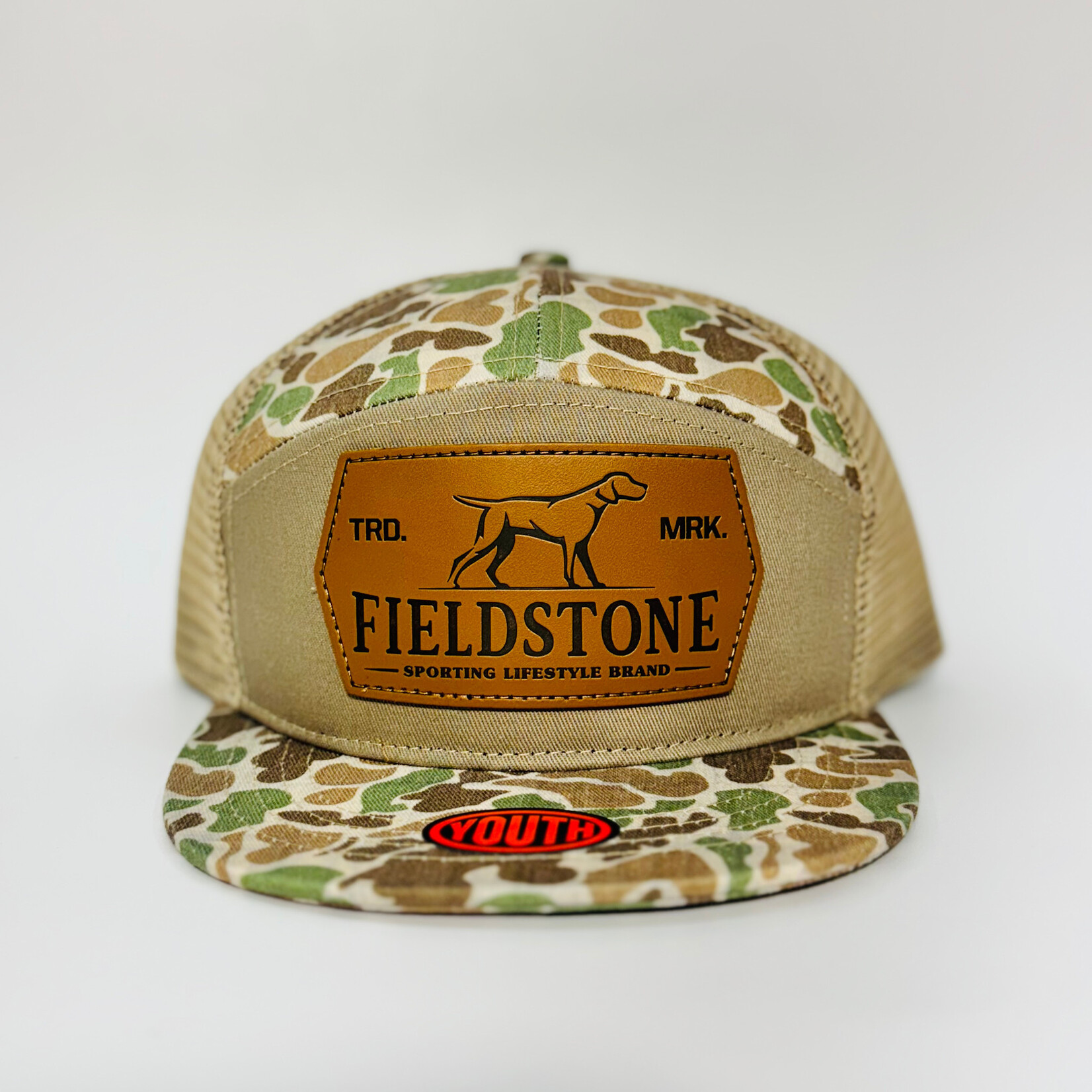 Fieldstone Camo Leather Fieldstone Patch Hat