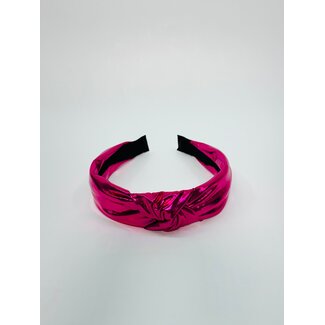 Azarhia Metallic Headband in Hot Pink