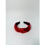 Azarhia Metallic Headband in Red