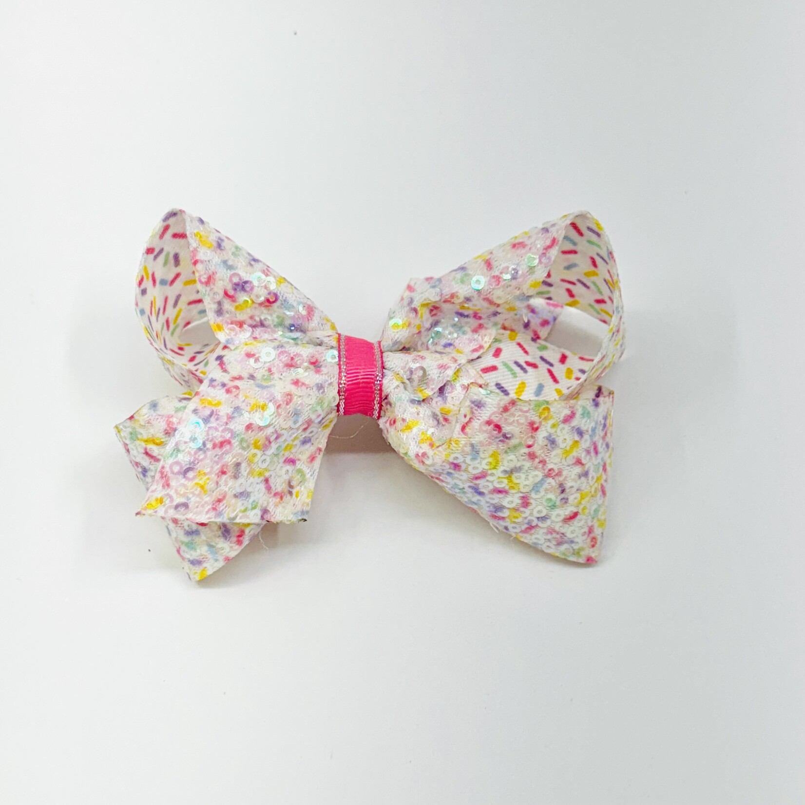 Wee Ones Medium Sequins Birthday Print Bow
