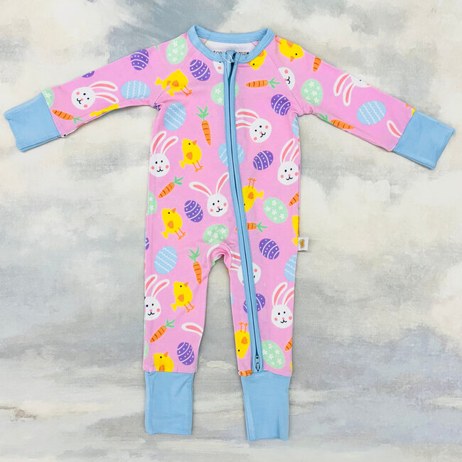 Toast & Jams Hoppy Dreams Zip Romper