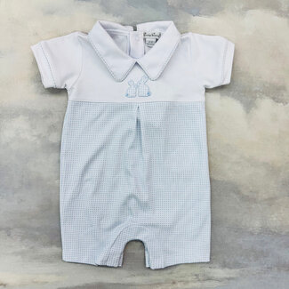 Kissy Kissy Light Blue Pique Bunny Bash Short Playsuit