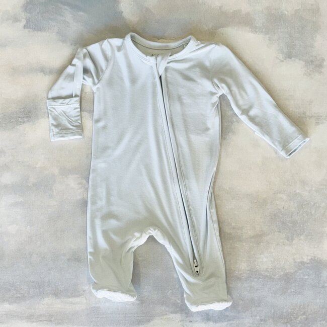 Angel Dear Solid Classic Blue 2-Way Zipper Footie