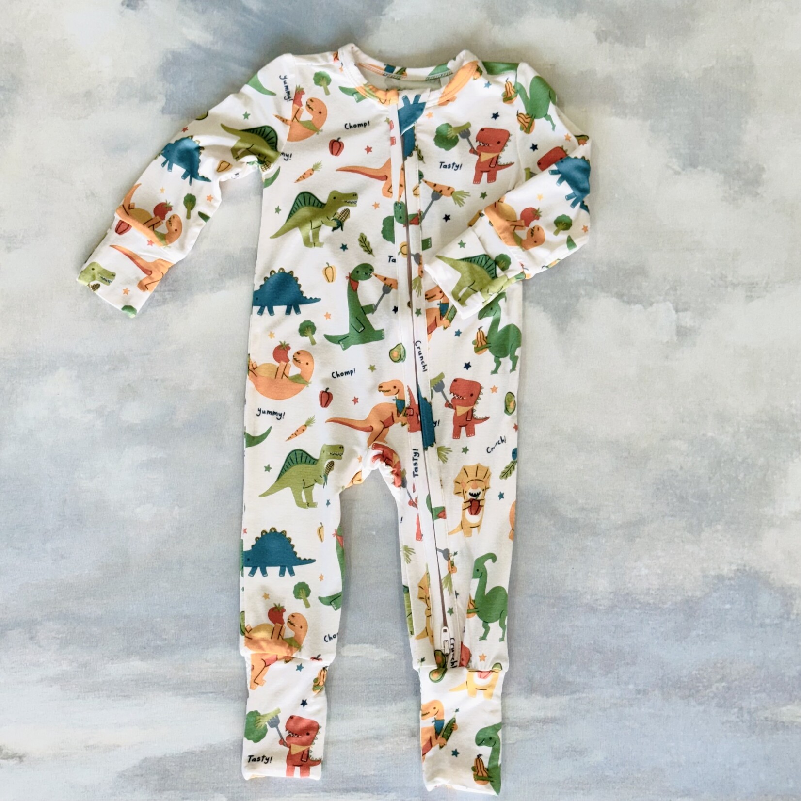 Angel Dear Veggie Dinos 2-Way Zipper Romper