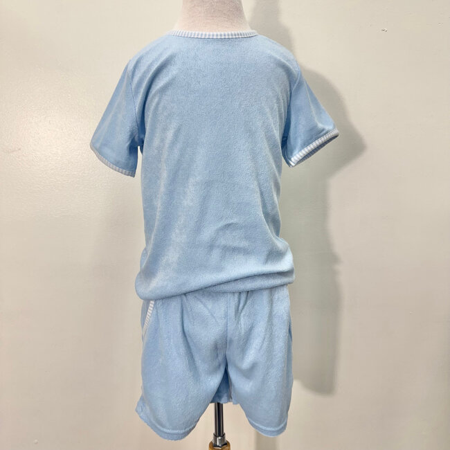 Banana Split Carter Terry Boys Short Set - Blue