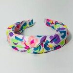 Azarhia Top Knot Headband Neon Leopard