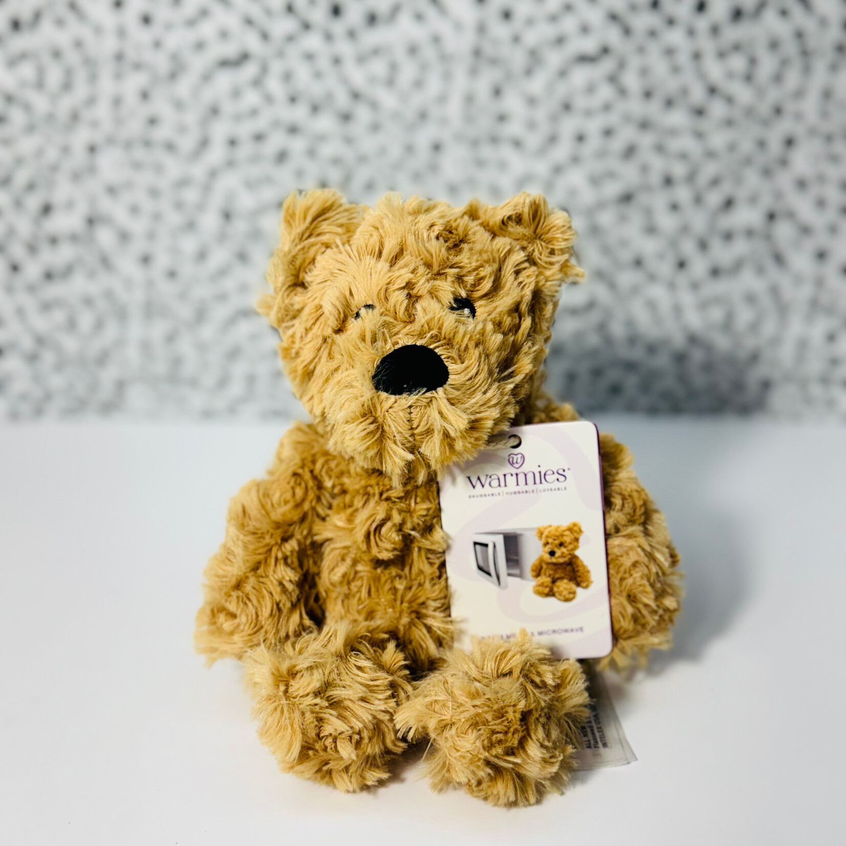Warmies Brown Curly Bear Junior Warmies