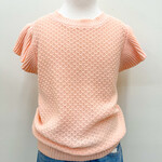 Sadie & Sage Pearl Cap Sleeve Sweater - Blush
