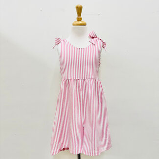 Molly Bracken Pink Striped Short Jumpsuit