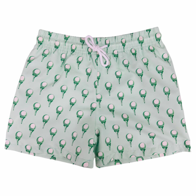 Saltwater Boys Saint Simons Swim Trunk Green Golf