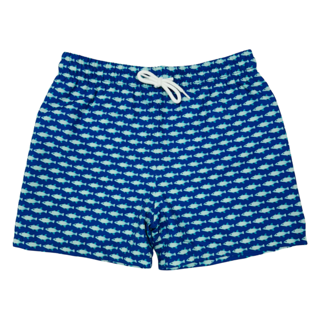Saltwater Boys Saint Simons Swim Trunk Bait Fish Blue
