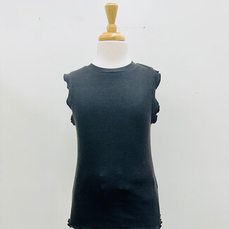 Molly Bracken Black Ruffle Tank Top (8Y)