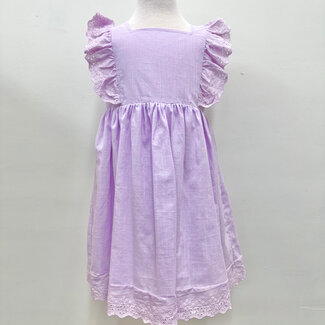 Emma Jean Lavender Eyelet Lace Dress
