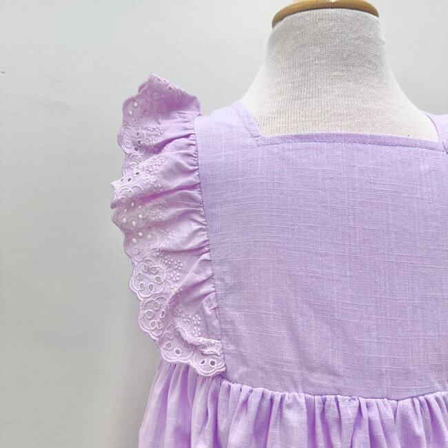 Emma Jean Lavender Eyelet Lace Dress