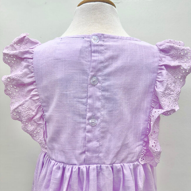 Emma Jean Lavender Eyelet Lace Dress