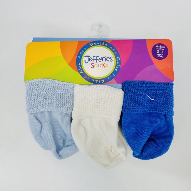 Jefferies Socks Classic Turn Cuff Bootie Socks (6 pk) Blue Assortmennt