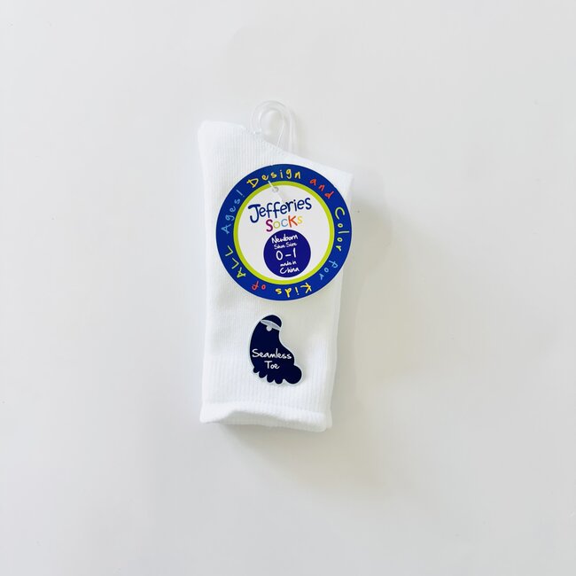 Jefferies Socks Classic White Nylon Knee Highs