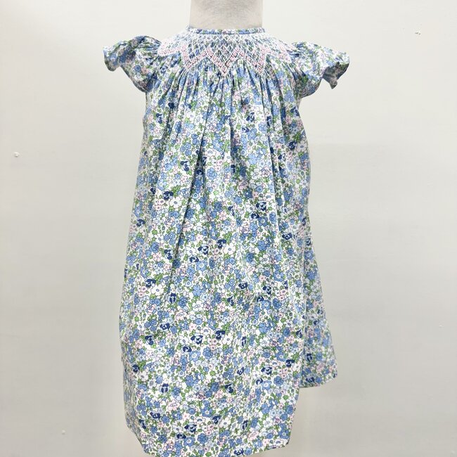 Sweet Dreams Maya Blue Floral Smocked Dress