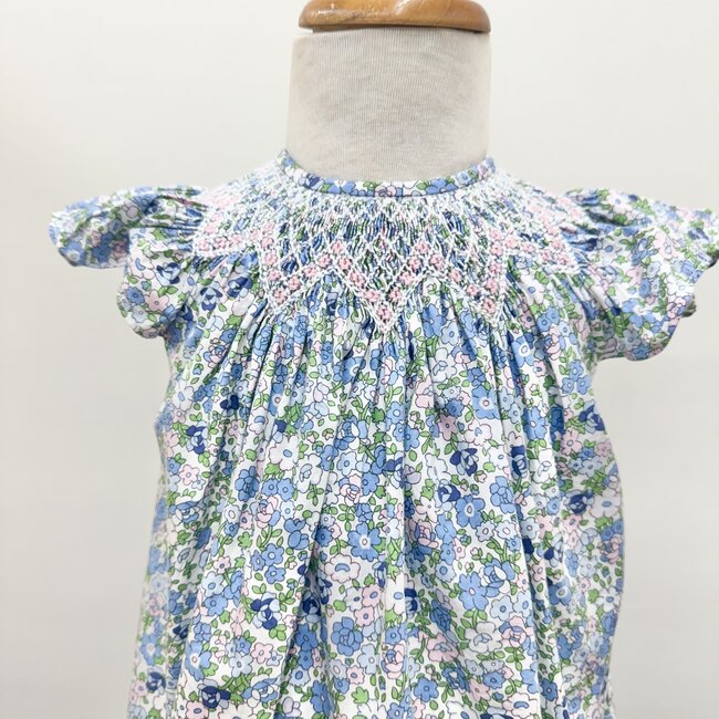 Sweet Dreams Maya Blue Floral Smocked Dress