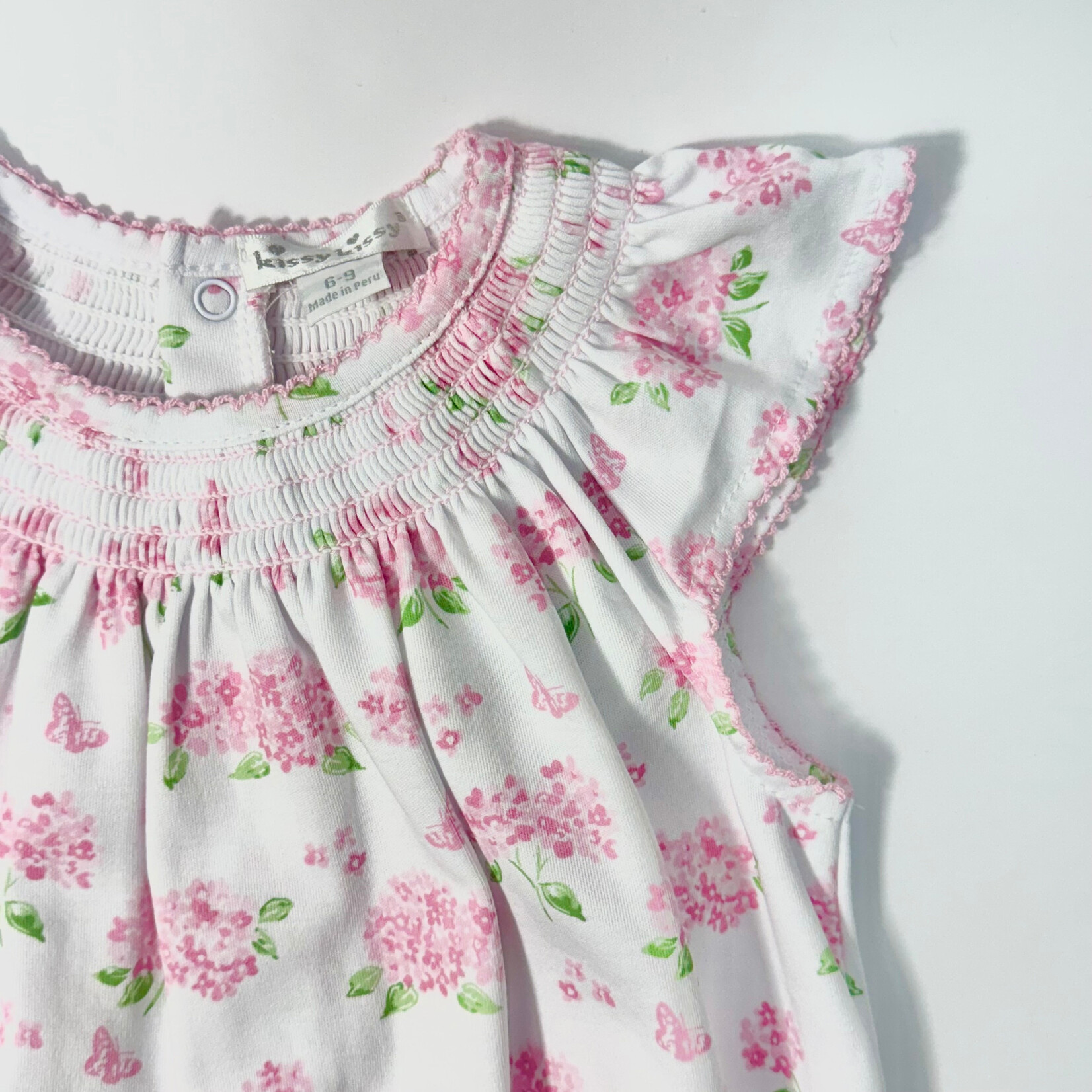 Kissy Kissy Pink Hydrangea Short Playsuit
