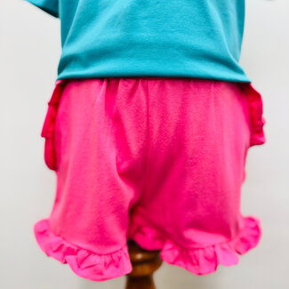 Itsy Bitsy Knit Ruffle Shorts - Pink