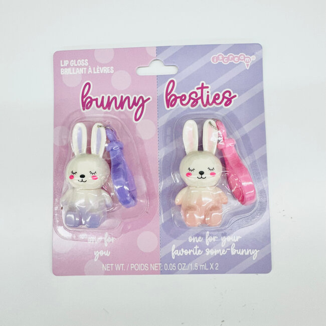 iScream Bunny Besties Lip Gloss Key Chain